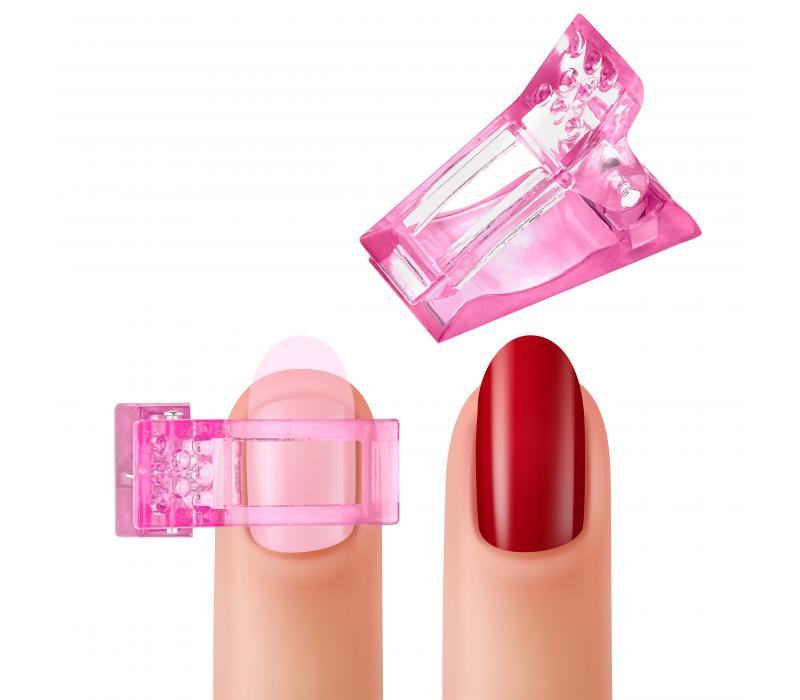  Klips plastikowy do zaciskania- Pink