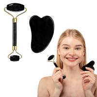 Roller do masażu Black z płytką Gua Sha
