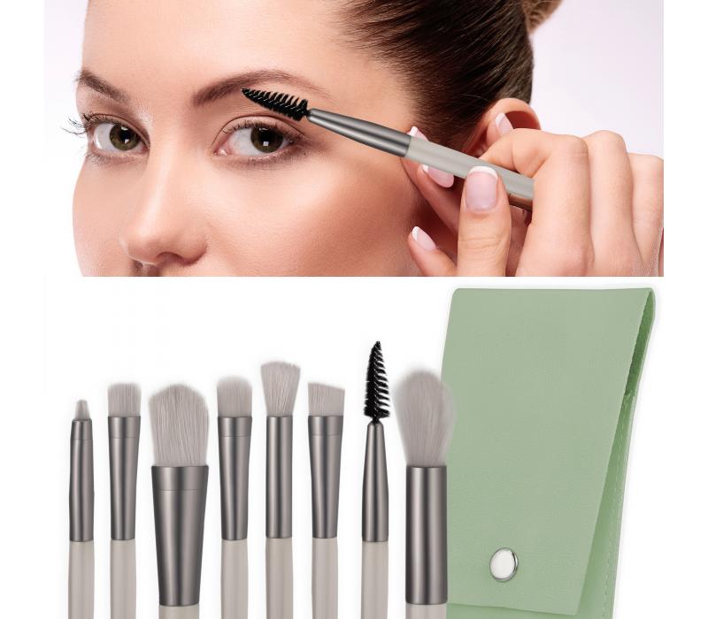  Zestaw 8 pędzelków do makijażu w etui Mint