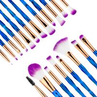 Zestaw 20 pędzelków do makijażu Mermamid Pink&Blue