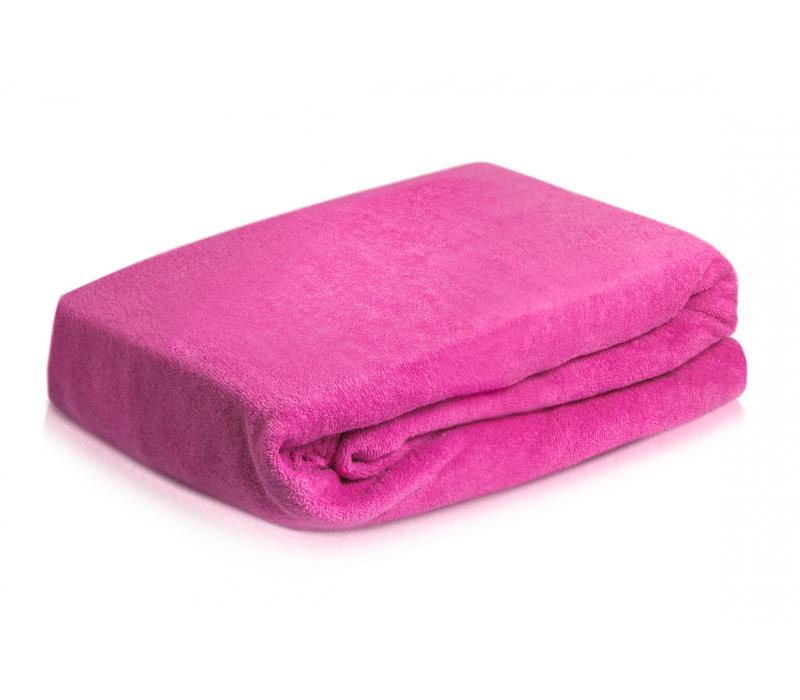 Prześcieradło na fotel kosmetyczny 60x190cm frotte  różowe
