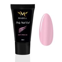 MABELL Poly Nail Gel 30g (B3) Soft Pink