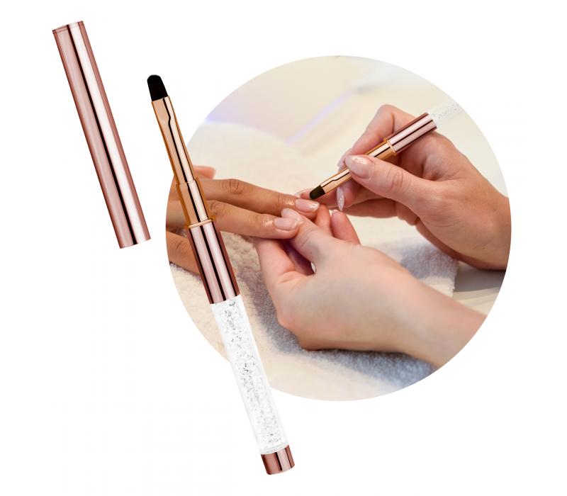 Pedzelek Crystal GOLD Brush G02 - skośny