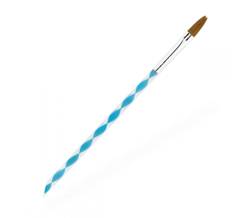 Pędzelek do akrylu i akrylożelu niebieski PA-4