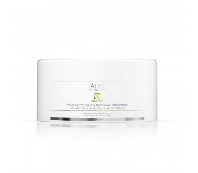 Apis Maska algowa dla cery trądzikowej z bambusem, zieloną herbatą i czarnym błotem z morza martwego