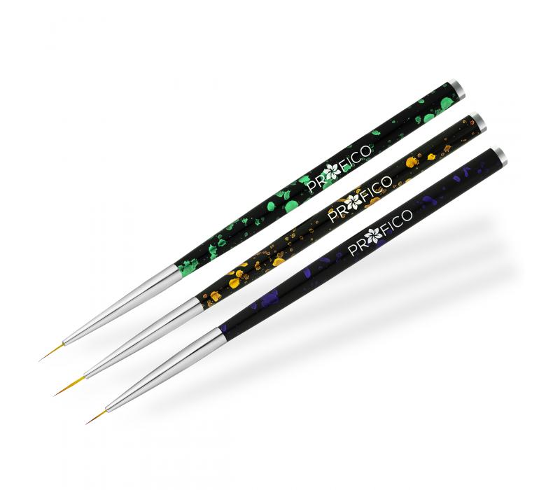  Zestaw 3 pędzelków do zdobień Black