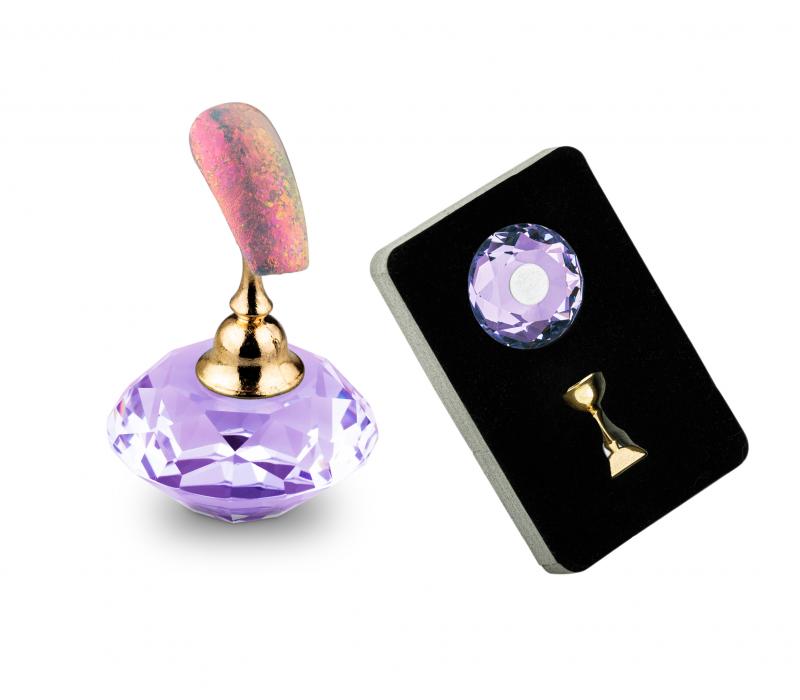 Magnetyczny kryształ holder do zdobień fioletowy diament