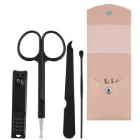 Zestaw do manicure w etui 4 elementy Pink&Black