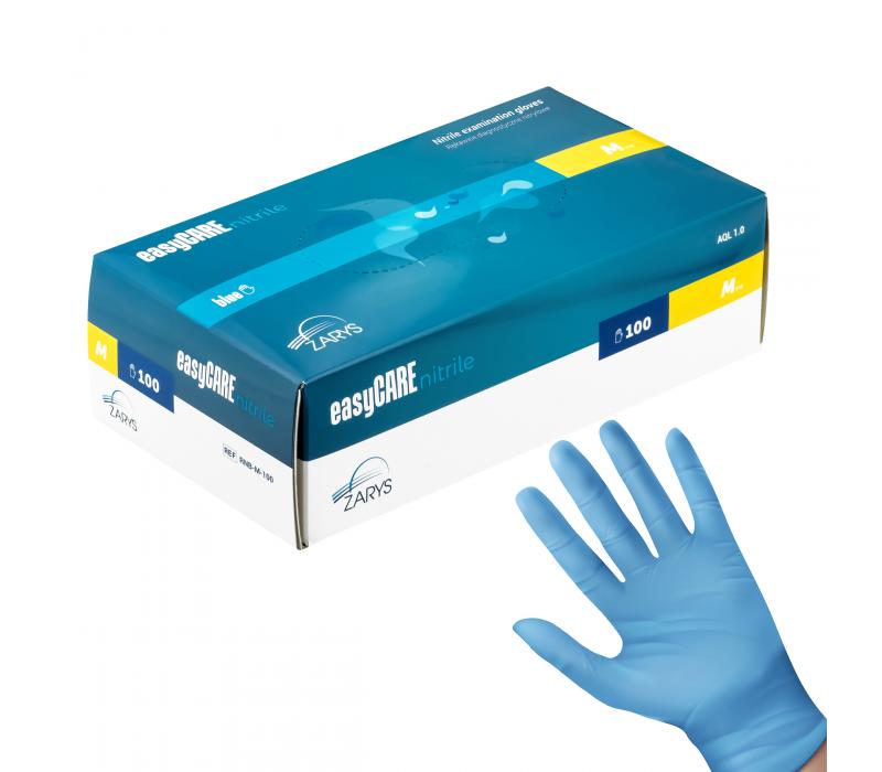 Rękawice EasyCare nitrile BLUE 100 szt. - M