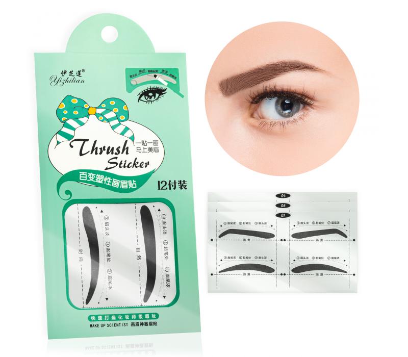  Eyeness Szablony do brwi arkusz - 6 kształtów