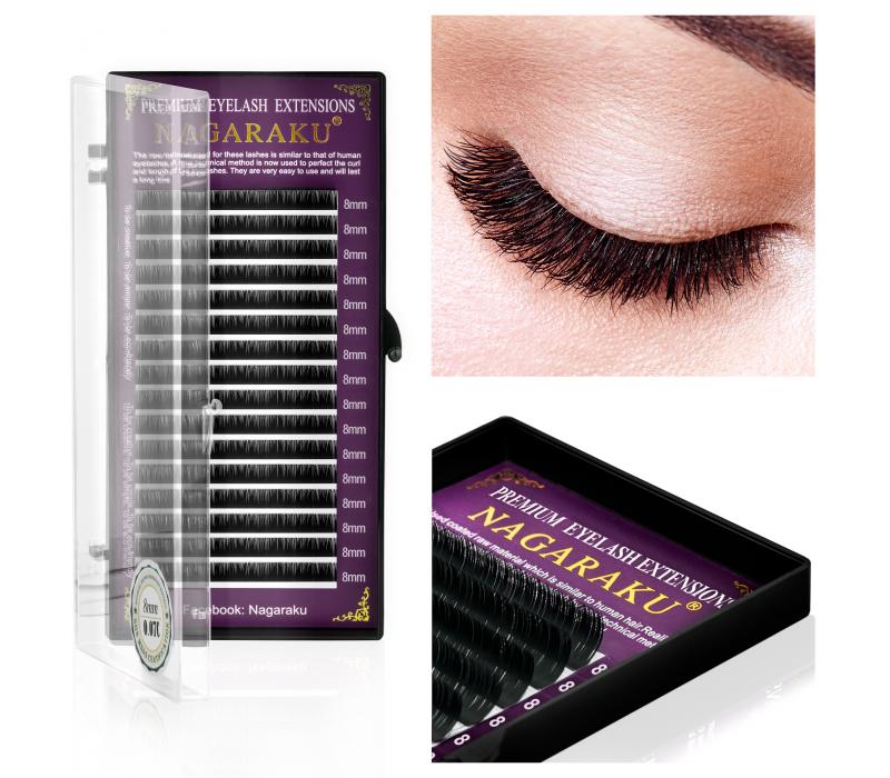 NAGARAKU Jedwabne rzęsy C 0,07 - 8mm