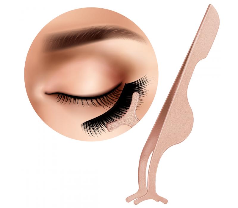 Eyeness Aplikator do sztucznych rzęs Rose Gold