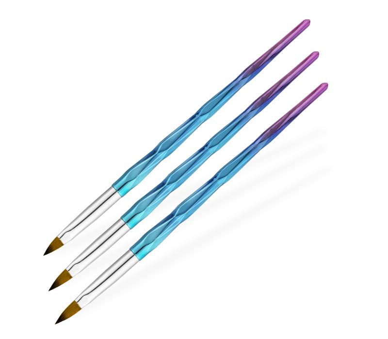 Zestaw 3 pędzelków do akrylu Diamond