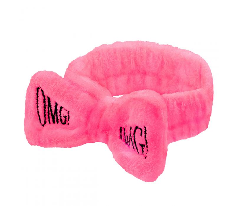 Opaska do włosów Kokardka Fuksja