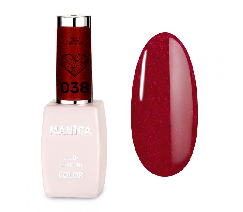 Manica Lakier hybrydowy LED/UV 10ml - Red Dress- 038