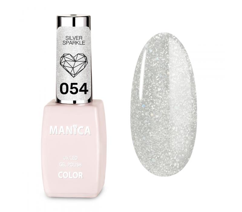 Manica Lakier hybrydowy LED/UV 10ml - Silver Sparkle- 054