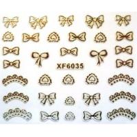 Naklejki złote/srebrne - XF6035 10 sztuk 