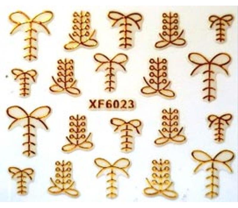 Naklejki złote - XF6023 10 sztuk