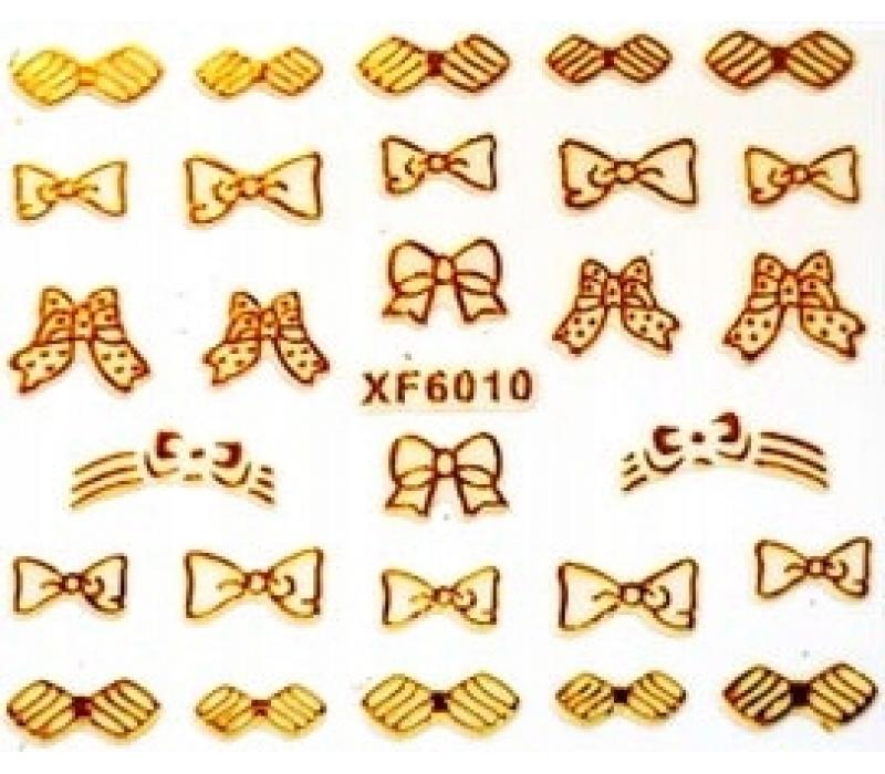 Naklejki złote - XF6010 10 sztuk 