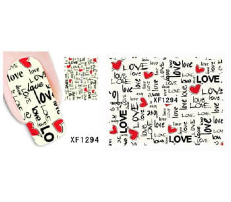 Naklejki wodne - XF1294 -10 sztuk 