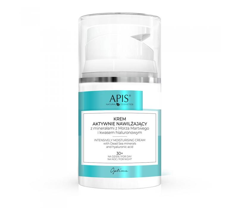 Apis Optima Krem aktywnie nawilżający z minerałami z MM i kwasem hialuronowym 30+ 50 ml
