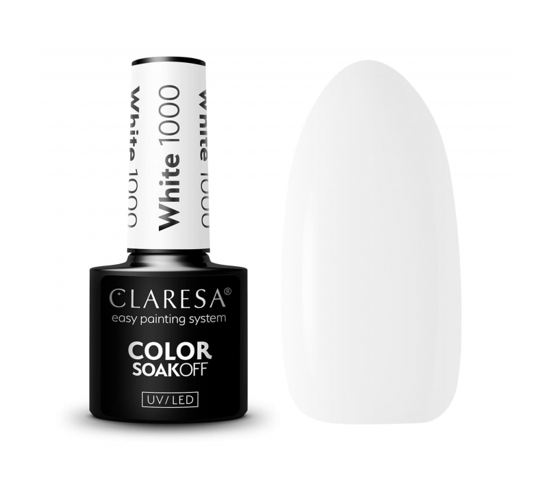 Claresa lakier hybrydowy WHITE 1000 5g