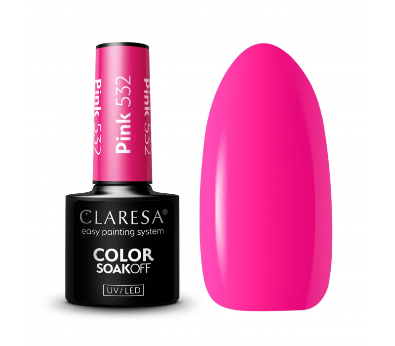 claresa lakier hybrydowy PINK 532 -5g