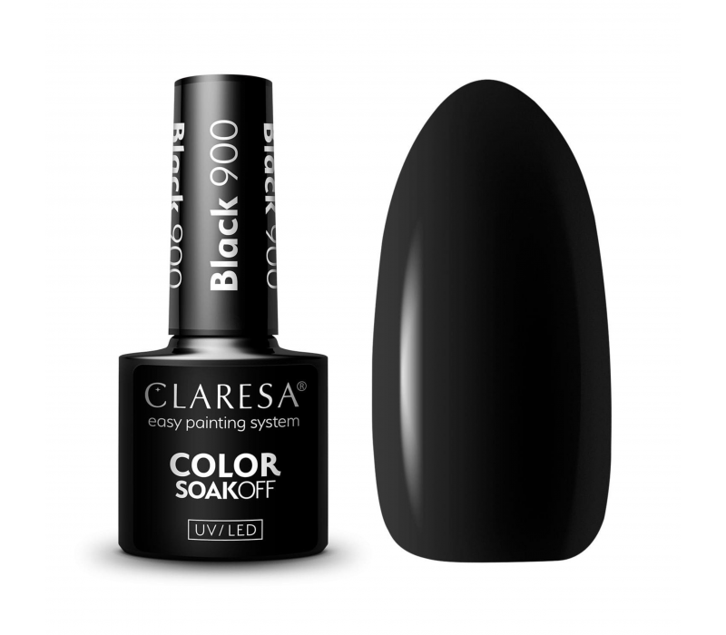  Claresa lakier hybrydowy BLACK 900 -5g