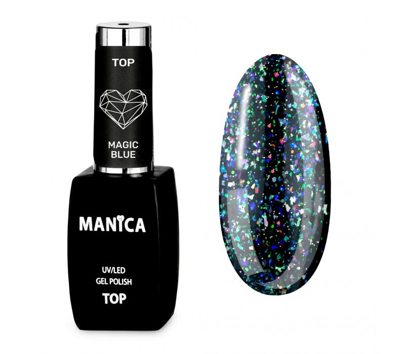 Manica Top hybrydowy UV/LED Gel Polish Top Magic Blue 10ml