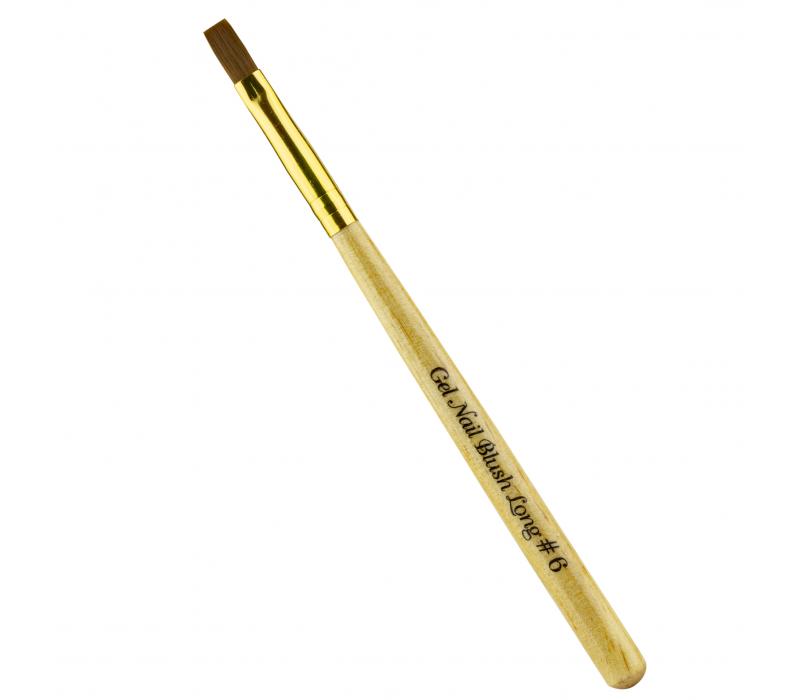 Pędzelek Japan Brush z drewnianą rączką - (AGB-129) #6 Long