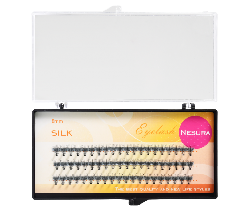 NESURA Gold jedwabne rzęsy kępki 13mm(60szt)