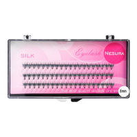NESURA Pink jedwabne rzęsy kępki 10mm(60szt)