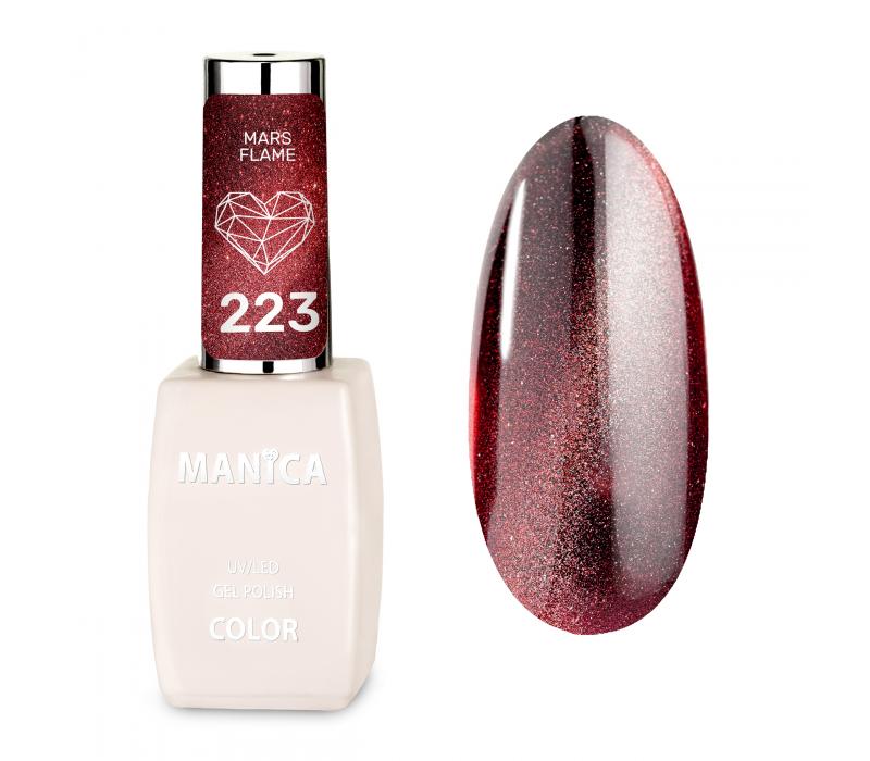 Manica Lakier hybrydowy Cat Eye LED/UV 10ml - Mars Flame - 223