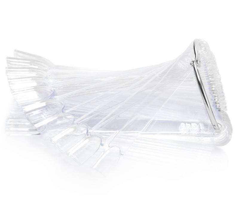 Wzornik wachlarz na kole - 50 tipsów clear