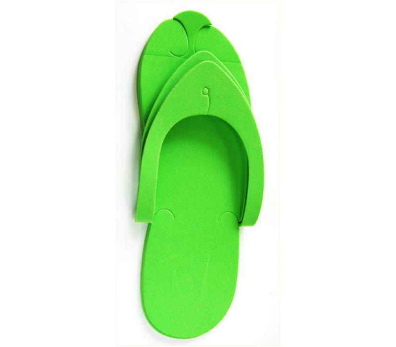 Klapki kosmetyczne Zielone PACZKA 12 PAR 