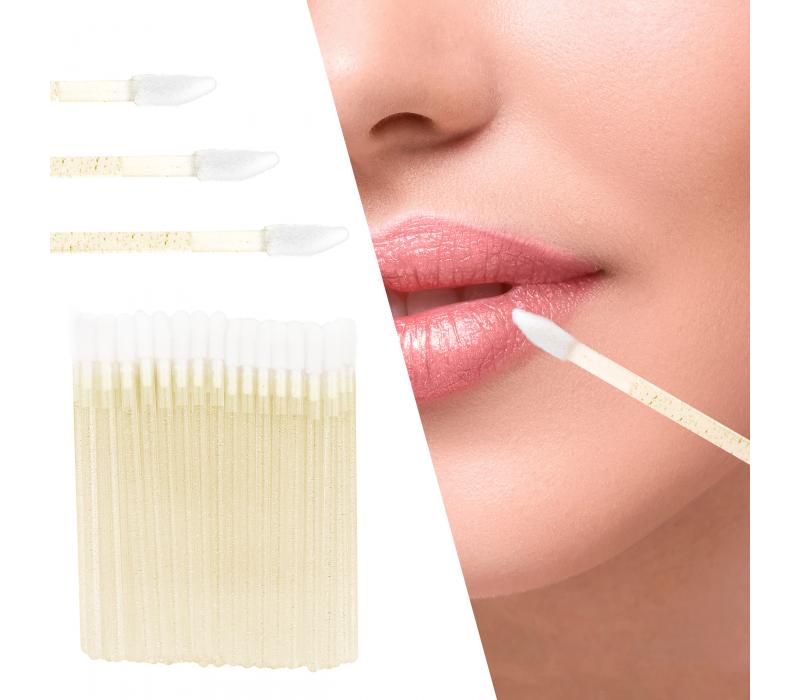 PROFICO Aplikatory do ust glitter gold 50 szt