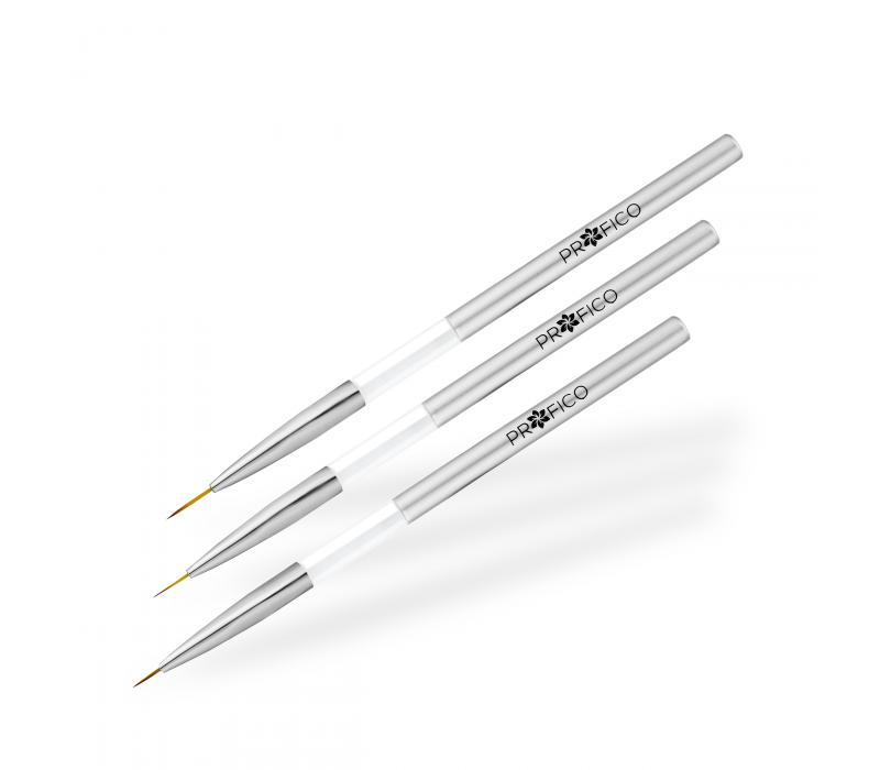 PROFICO Zestaw pędzelków do zdobień Clear - 3 szt