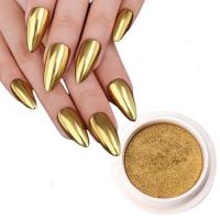 Pyłek METALICZNY CHROME - efekt lustra GLASS - ZŁOTY