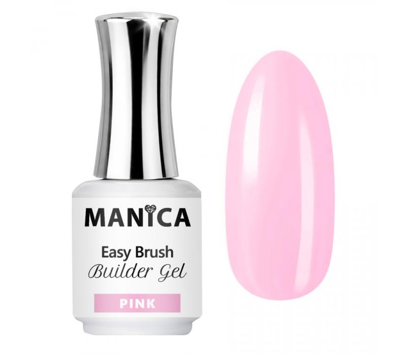 Manica Żel w butelce Easy Brush Builder Gel - Pink 15ml