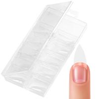 Paznokcie french migdałki szklane Russian Style paznokcie press on 100 sztuk