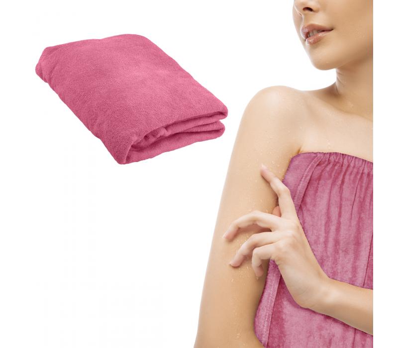 Peleryna kosmetyczna frotte 70x150cm różowa