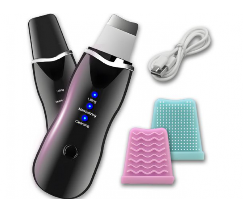 PEELING KAWITACYJNY 5w1 DO TWARZY BEZPRZEWODOWY ULTRADŹWIĘKOWY+2 X NAKŁADKI