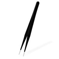 Pęseta kosmetyczna do przedłużania rzęs - czarna prosta