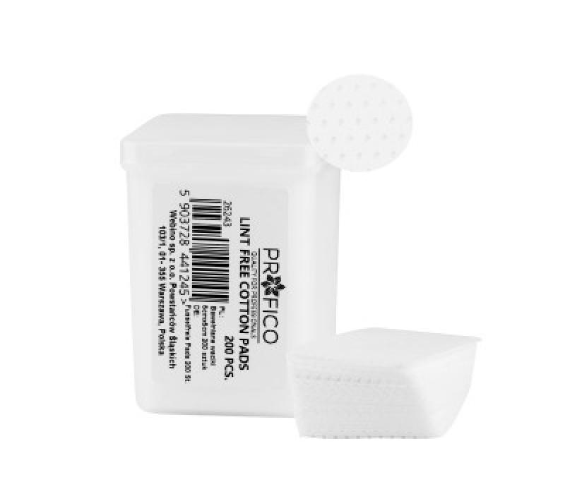 Bawełniane waciki do usuwania lakieru hybrydowego 5cmx5cm 200 sztuk    