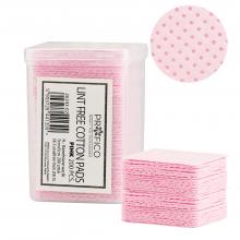 Bawełniane waciki do usuwania lakieru hybrydowego 5cmx5cm - Różowe 200 sztuk
